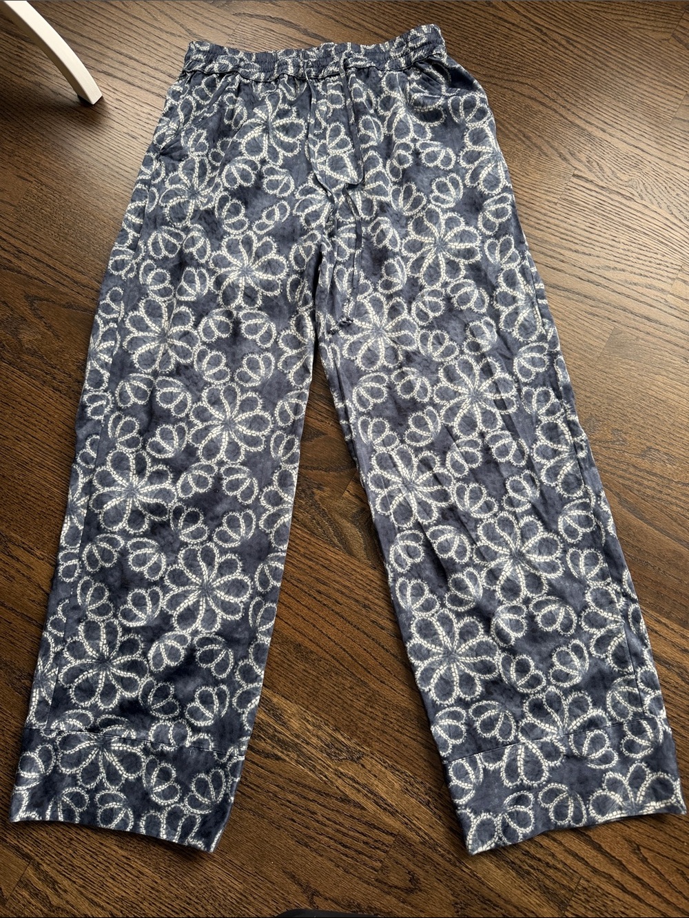 Shimera Navy Blue Floral Plush Pajama Pants